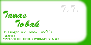 tamas tobak business card